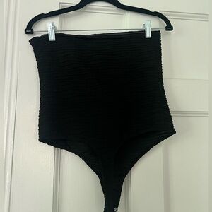 Princess Polly zebra texture tube top bodysuit